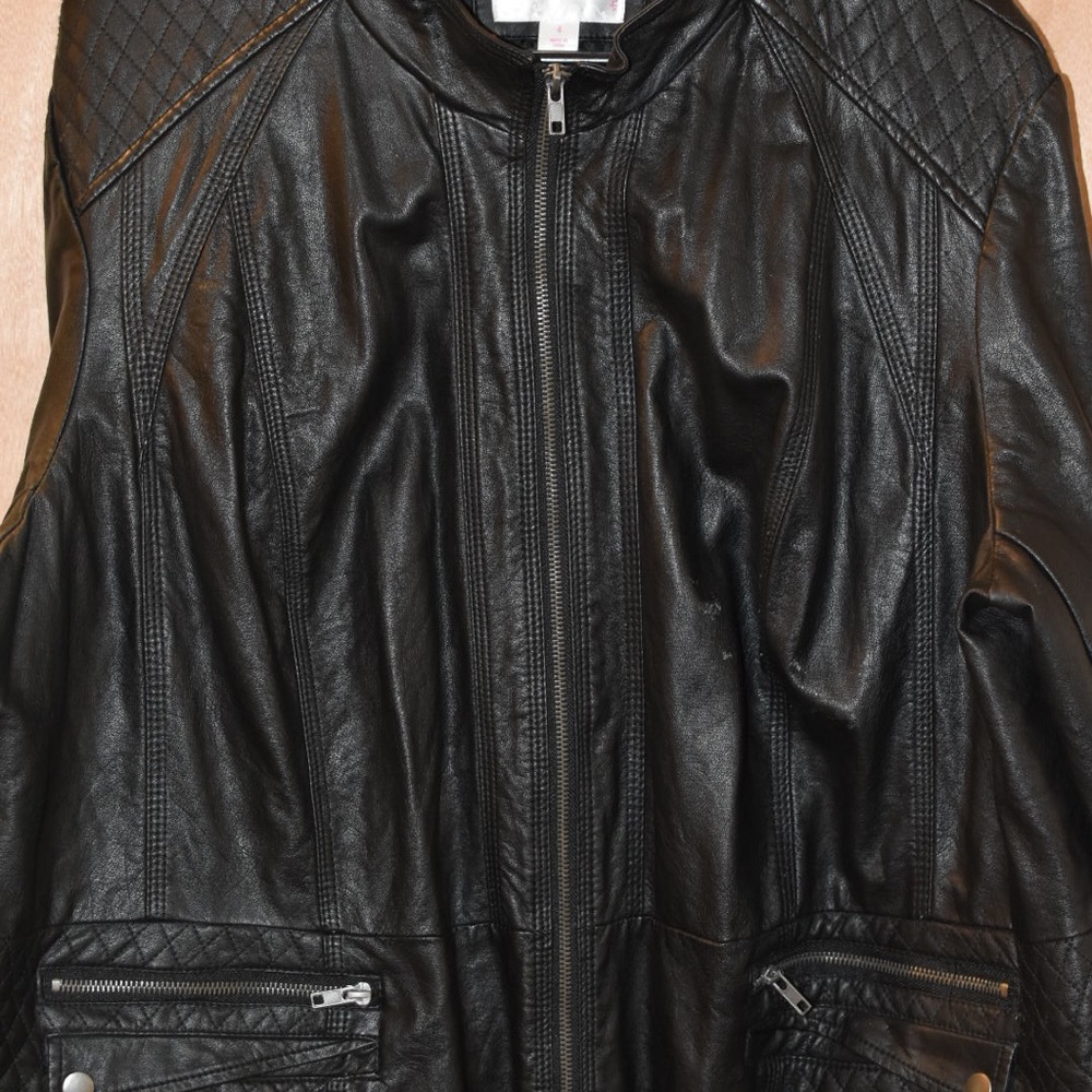 Faux leather jacket